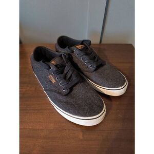 Vans Men's Size 8 Charcoal Grey Low Top Canvas Sneakers Shoes